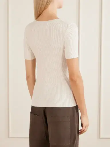 Nili Lotan Francene Ribbed Wool And Silk-blend Top | Thumbnail 4 Nili Lotan Francene Ribbed Wool And Silk-blend Top | Thumbnail 4