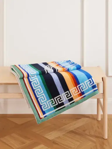 Versace Striped Cotton Beach-towel | Thumbnail 1