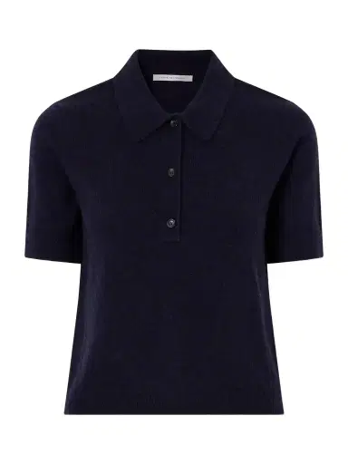 Maria McManus Cashmere And Cotton-blend Polo Shirt | Thumbnail 1 Maria McManus Cashmere And Cotton-blend Polo Shirt | Thumbnail 1