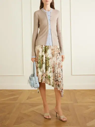 Acne Studios Kalet Layered Ribbed-knit Silk And Wool-blend Cardigan | Thumbnail 2 Acne Studios Kalet Layered Ribbed-knit Silk And Wool-blend Cardigan | Thumbnail 2