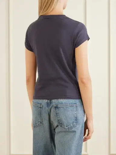 Sporty & Rich Printed Garment-dyed Cotton-jersey T-shirt | Thumbnail 4 Sporty & Rich Printed Garment-dyed Cotton-jersey T-shirt | Thumbnail 4
