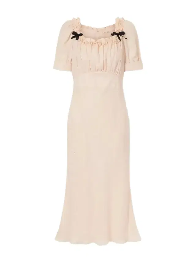 Alessandra Rich Ruffled Bow-embellished Silk-jacquard Midi Dress
