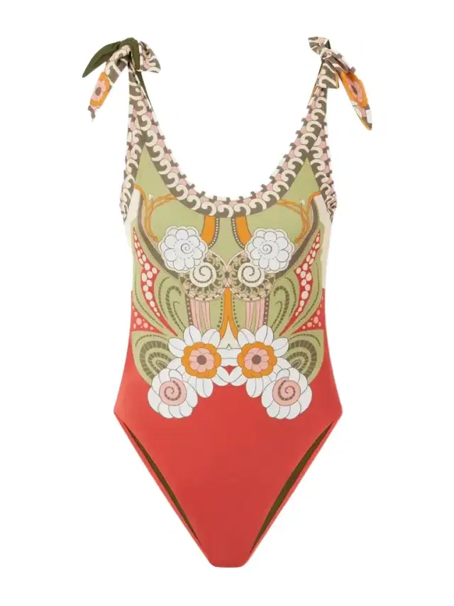 La DoubleJ Pammy Knotted Printed Swimsuit