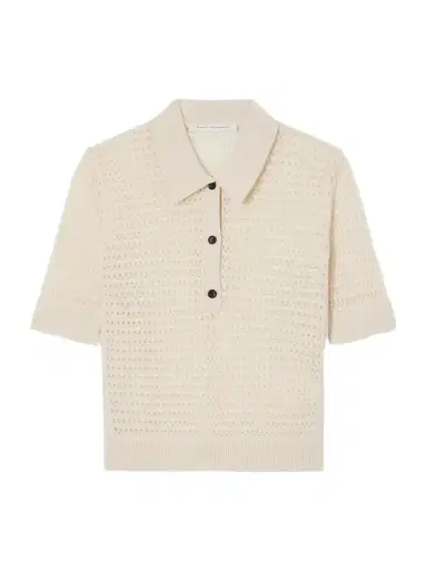 Maria McManus Cashmere And Cotton-blend Crocheted Polo Shirt | Thumbnail 1