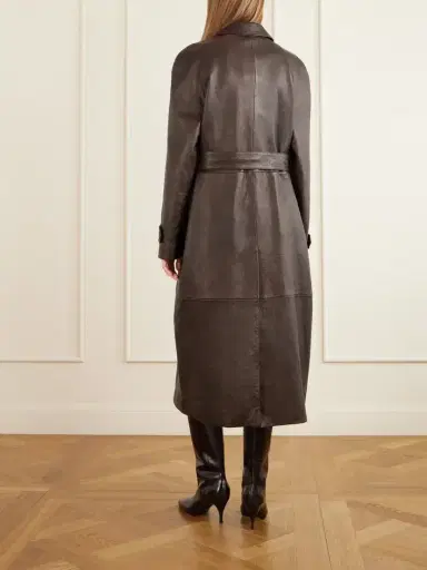 Magda Butrym Belted Leather Trench Coat | Thumbnail 4