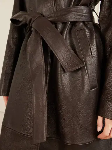 Magda Butrym Belted Leather Trench Coat | Thumbnail 5