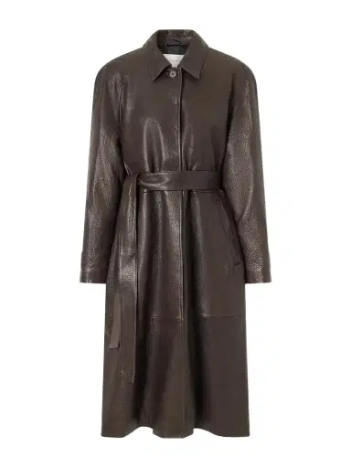 Magda Butrym Belted Leather Trench Coat | Thumbnail 1