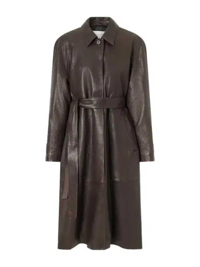 Magda Butrym Belted Leather Trench Coat