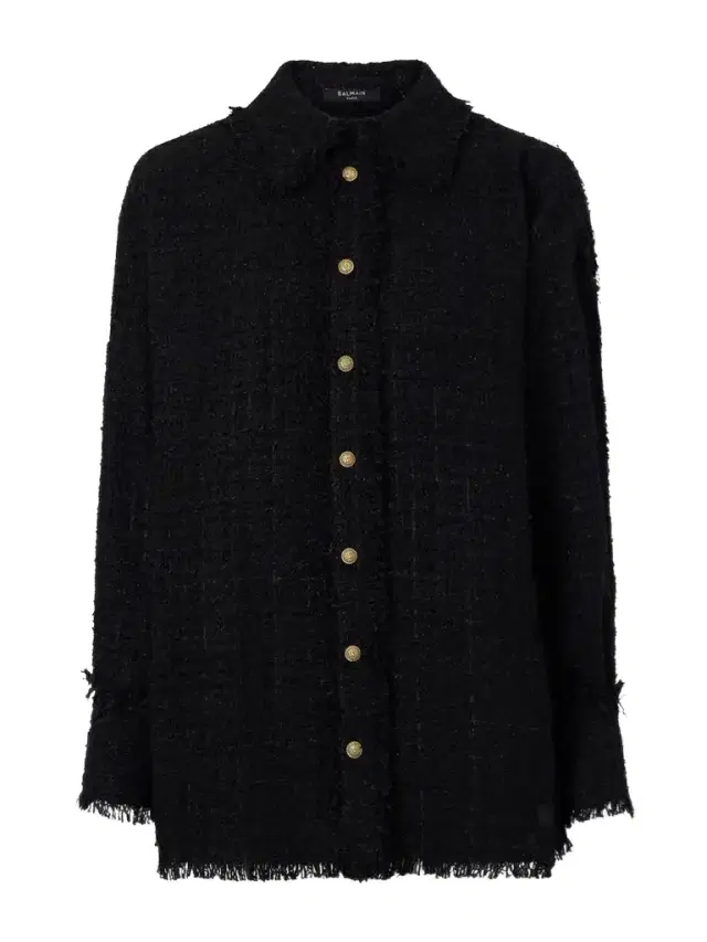 Balmain Cotton-blend Tweed Shirt