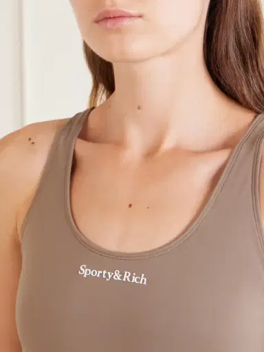 Sporty & Rich Logo-print Stretch-jersey Sports Bra | Thumbnail 5 Sporty & Rich Logo-print Stretch-jersey Sports Bra | Thumbnail 5