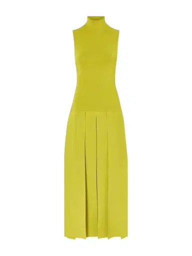 Alaïa Pleated Kitted Jersey Maxi Dress | Thumbnail 1 Alaïa Pleated Kitted Jersey Maxi Dress | Thumbnail 1