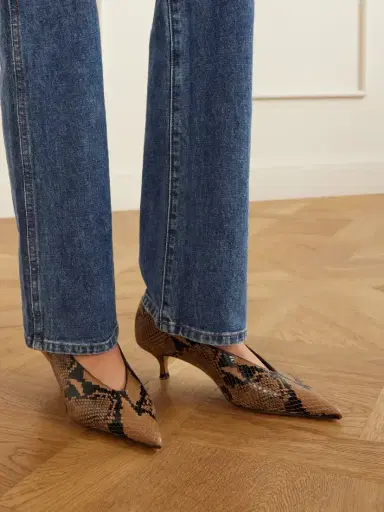 Le Monde Béryl Babouche 40 Snake-effect Leather Pumps | Thumbnail 2 Le Monde Béryl Babouche 40 Snake-effect Leather Pumps | Thumbnail 2