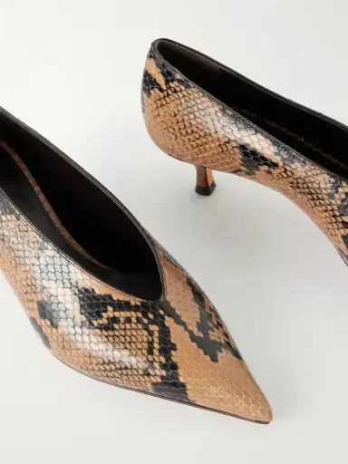 Le Monde Béryl Babouche 40 Snake-effect Leather Pumps | Thumbnail 5 Le Monde Béryl Babouche 40 Snake-effect Leather Pumps | Thumbnail 5