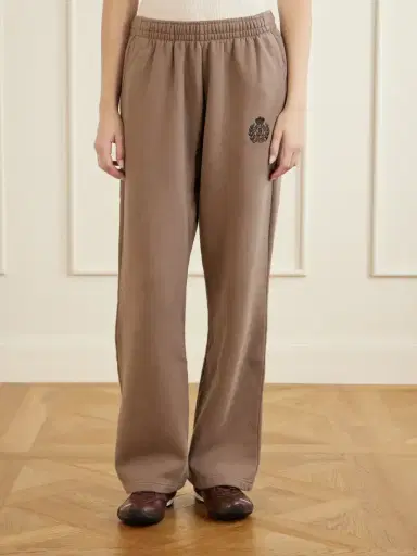 Sporty & Rich Logo-embroidered Cotton-jersey Wide-leg Sweatpants | Thumbnail 3