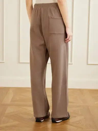 Sporty & Rich Logo-embroidered Cotton-jersey Wide-leg Sweatpants | Thumbnail 4