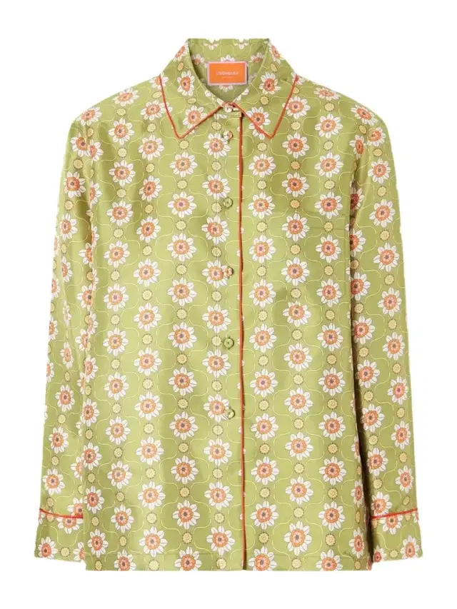 La DoubleJ Boy Printed Silk Shirt