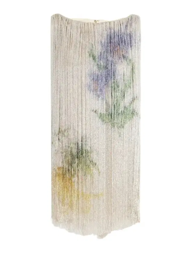 Oscar de la Renta Bead-embellished Fringe And Mesh Mini Dress