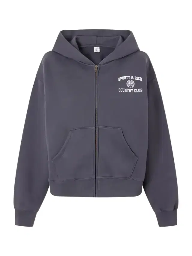 Sporty & Rich Logo-print Garment-dyed Cotton-jersey Zip-up Hoodie