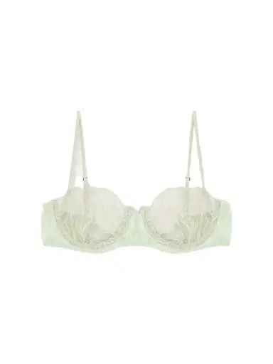 Kiki de Montparnasse Calla Lily Floral-embroidered Mesh And Satin Balconette Bra | Thumbnail 1