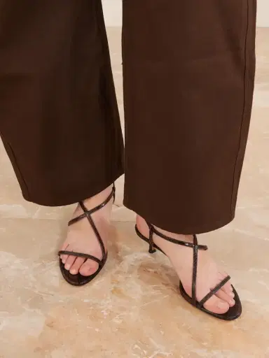Le Monde Béryl Rio 35 Snake-effect Leather Sandals | Thumbnail 2