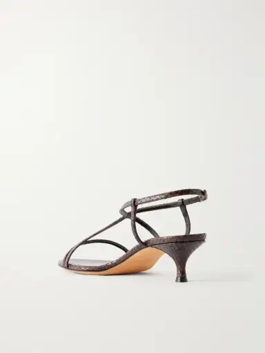 Le Monde Béryl Rio 35 Snake-effect Leather Sandals | Thumbnail 3
