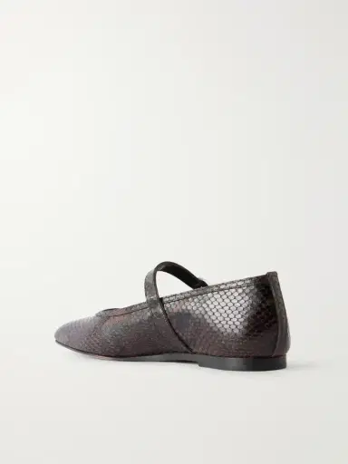 Le Monde Béryl Mary Jane Snake-effect Leather Ballet Flats | Thumbnail 3 Le Monde Béryl Mary Jane Snake-effect Leather Ballet Flats | Thumbnail 3