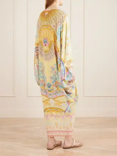 Camilla Embellished Printed Silk Cover-up | Thumbnail 3 Camilla Embellished Printed Silk Cover-up | Thumbnail 3