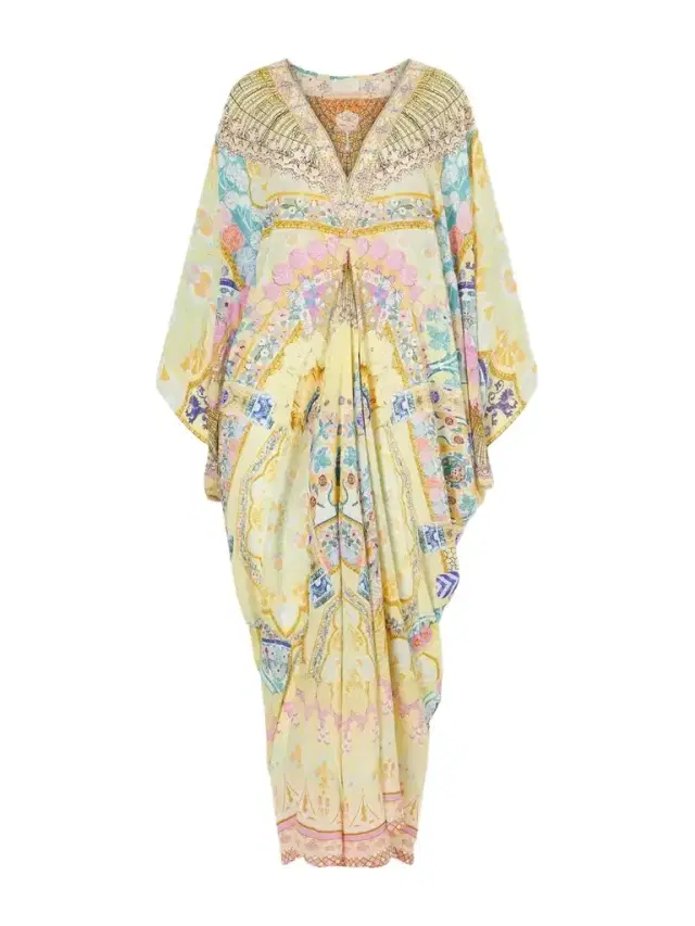 Camilla Embellished Printed Silk Cover-up