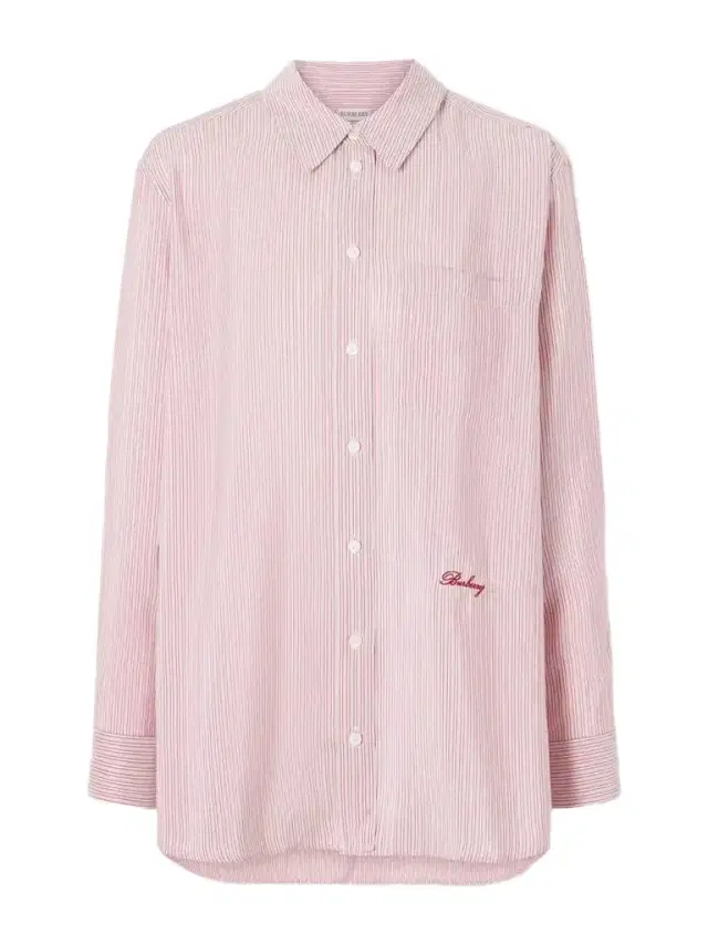 Burberry Logo-embroidered Striped Silk Shirt