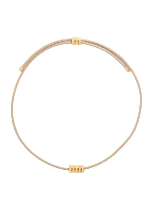 Déhanche Hollyhock Beaded Gold-toned Leather Necklace