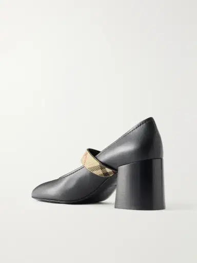 Burberry 65 Checked Leather Mary Jane Pumps | Thumbnail 3 Burberry 65 Checked Leather Mary Jane Pumps | Thumbnail 3