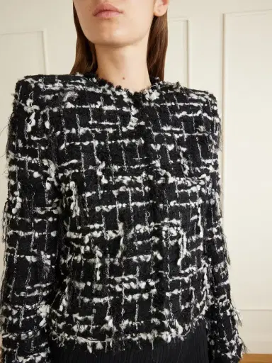Balmain Cropped Embellished Metallic Tweed Jacket | Thumbnail 5 Balmain Cropped Embellished Metallic Tweed Jacket | Thumbnail 5