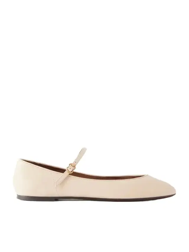 Herbert Levine Rule The Day Textured-leather Ballet Flats