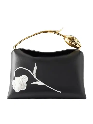 Erdem Bloom Medium Floral-embroidered Leather Clutch | Thumbnail 1