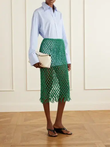 The Frankie Shop Nelaya Leather-macrame Midi Skirt | Thumbnail 2 The Frankie Shop Nelaya Leather-macrame Midi Skirt | Thumbnail 2