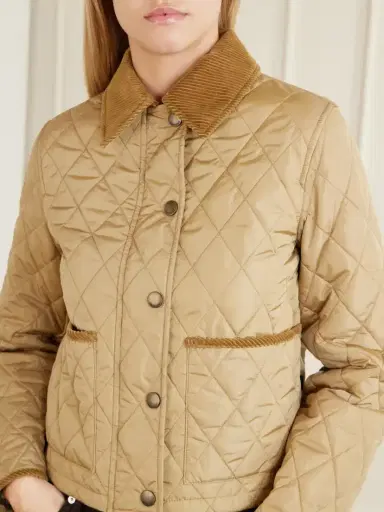 Burberry Cropped Corduroy-trimmed Quilted Shell Jacket | Thumbnail 5 Burberry Cropped Corduroy-trimmed Quilted Shell Jacket | Thumbnail 5