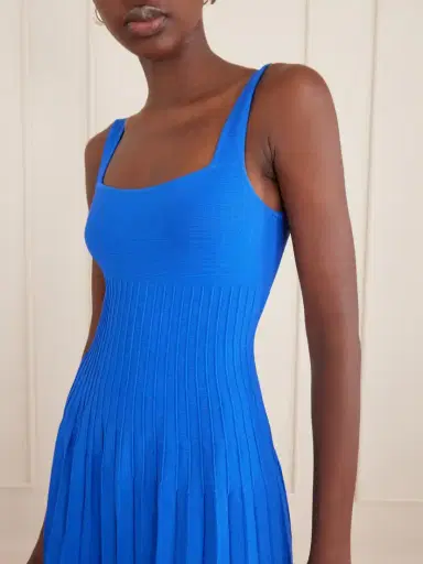 Staud Ellison Pleated Knitted Stretch-jersey Midi Dress | Thumbnail 4 Staud Ellison Pleated Knitted Stretch-jersey Midi Dress | Thumbnail 4
