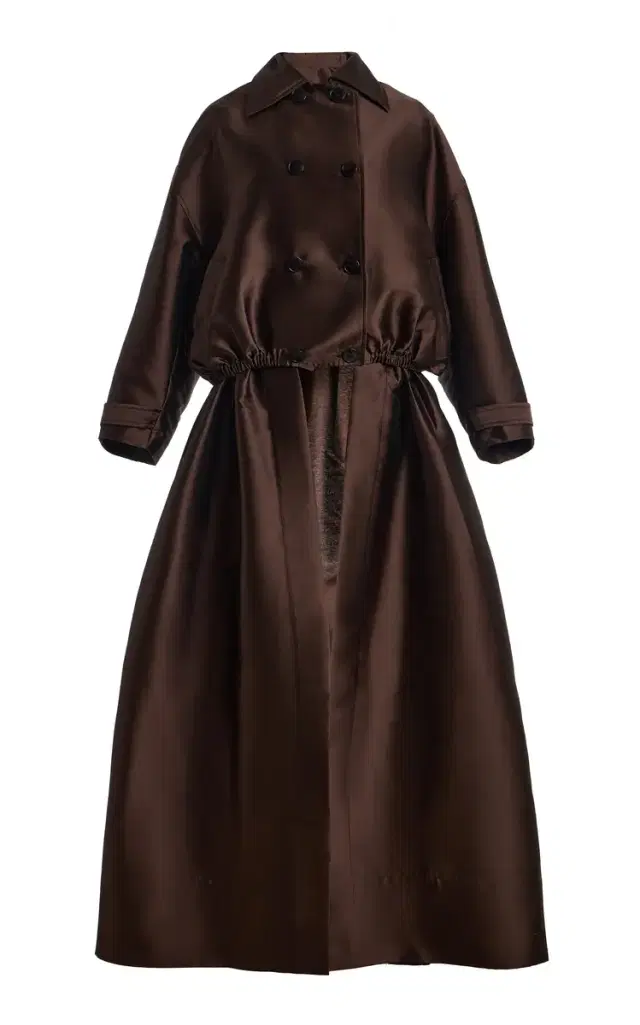 Burc Akyol Convertible Satin Bomber Coat