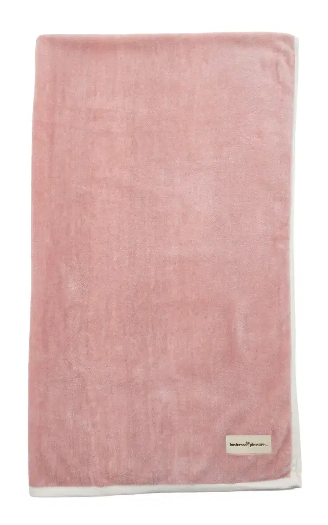 Business & Pleasure Cotton Terry Beach Towel - Pink