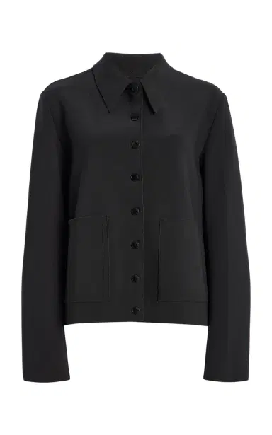BIRROT Lay3 Point Collar Crepe Jacket | Thumbnail 1 BIRROT Lay3 Point Collar Crepe Jacket | Thumbnail 1
