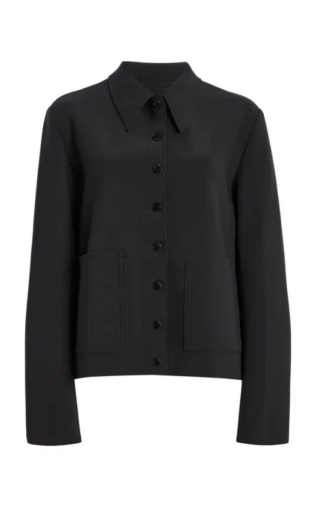 BIRROT Lay3 Point Collar Crepe Jacket