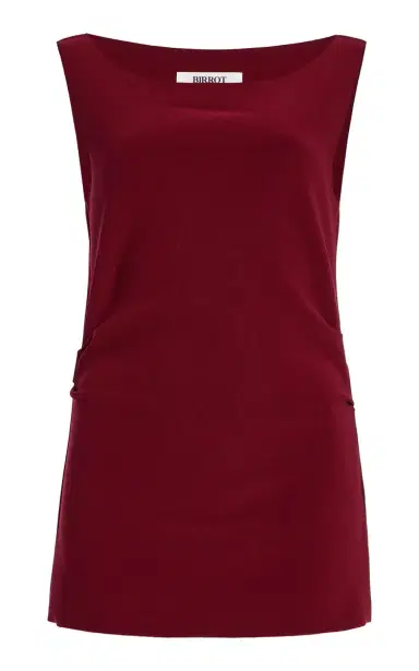 BIRROT Lay2 Draped Crepe Top | Thumbnail 1