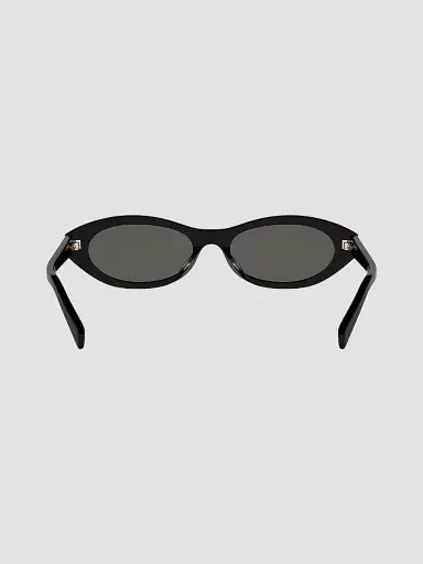 CELINE Women's Triomphe Mini 54MM Oval Sunglasses - Shiny Black Smoke | Thumbnail 5