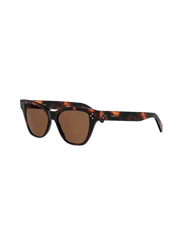 CELINE Women's 3 Dots HD 52MM Cat-Eye Sunglasses - Dark Havana Brown