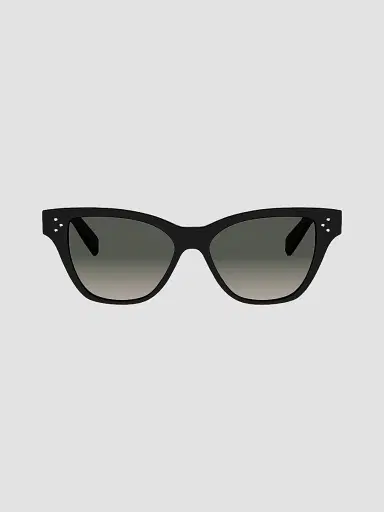 CELINE Women's 3 Dots HD 52MM Cat-Eye Sunglasses - Shiny Black Gradient Smoke | Thumbnail 2