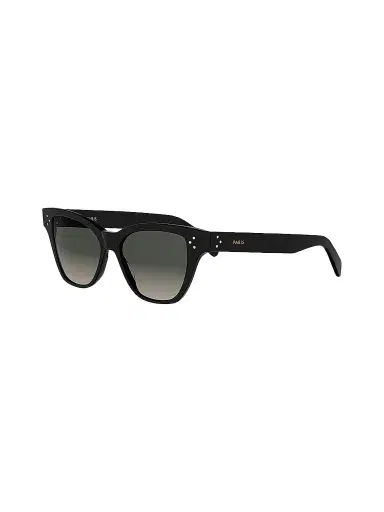 CELINE Women's 3 Dots HD 52MM Cat-Eye Sunglasses - Shiny Black Gradient Smoke | Thumbnail 1