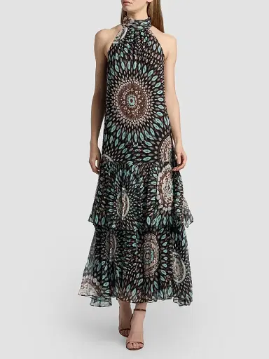 Ramy Brook Women's River Mandala Silk Tiered Maxi Dress | Thumbnail 2 Ramy Brook Women's River Mandala Silk Tiered Maxi Dress | Thumbnail 2