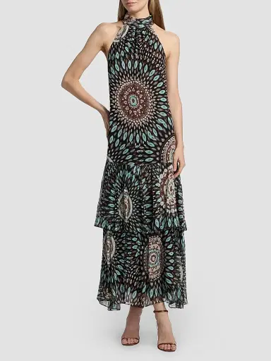 Ramy Brook Women's River Mandala Silk Tiered Maxi Dress | Thumbnail 3 Ramy Brook Women's River Mandala Silk Tiered Maxi Dress | Thumbnail 3
