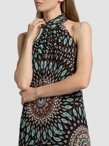 Ramy Brook Women's River Mandala Silk Tiered Maxi Dress | Thumbnail 6 Ramy Brook Women's River Mandala Silk Tiered Maxi Dress | Thumbnail 6