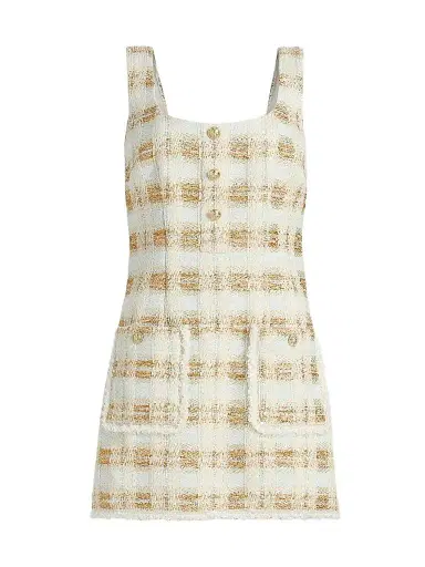 Ramy Brook Women's Michaela Tweed Mini Dress - Ivory Tweed - Size 14 | Thumbnail 1